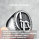 Кільце печатка перстень чоловіче сталеве TATTOO 19 з медичної нержавіючої сталі з Тату машиною, фото 2