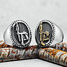 Кільце печатка перстень чоловіче сталеве TATTOO 19 з медичної нержавіючої сталі з Тату машиною, фото 5