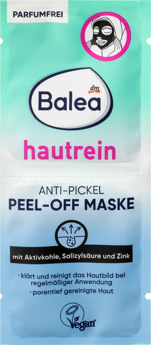 Відлущувальна маска для обличчя Balea Hautrein Anti-Pickel Peel-off Maske, 2шт х 8 мл