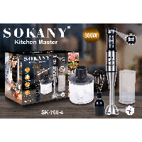 Погружной блендер Sokany SM-768-4 с чашей на 2 л для кондитера, Блендер ручной для приготовления майонеза
