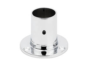 Кріплення труби D=25 висока, алюміній, фланець Хром