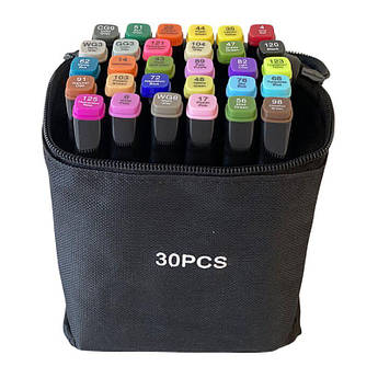 Набір маркерів для скетчингу 30 кольорів Touch для малювання на спиртовій основі двосторонні