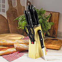 Набор кухонных ножей с подставкой 8 предметов Maestro MR-1402 Набор ножей из нержавеющей стали