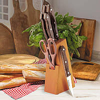 Набор кухонных ножей с подставкой 7 предметов Maestro MR-1404 Набор ножей из нержавеющей стали