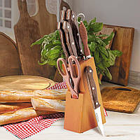 Набор кухонных ножей с подставкой 8 предметов Maestro MR-1406 Набор ножей из нержавеющей стали