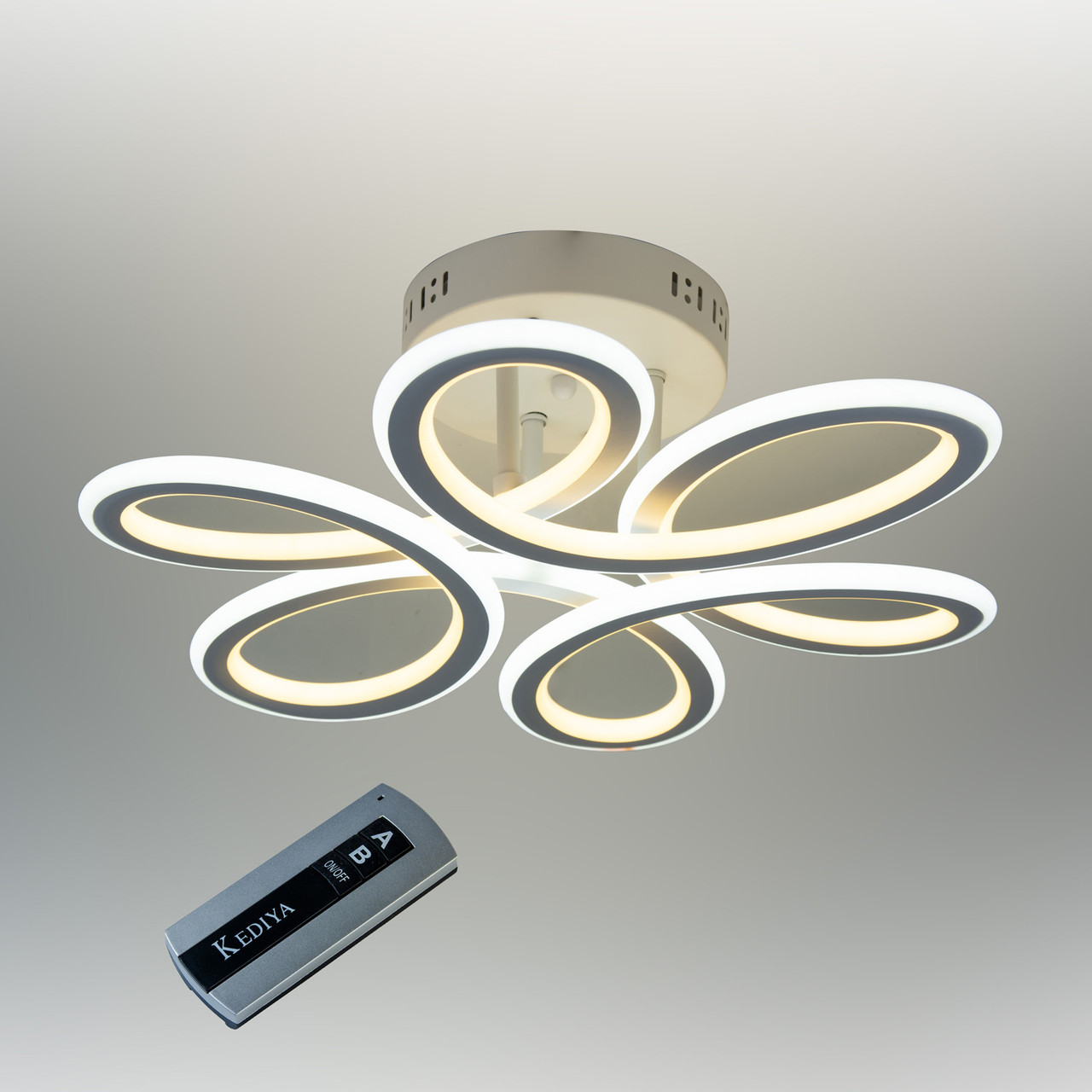 Стельова LED люстра, світлодіодний світильник Sunlight білий 097/124W YT