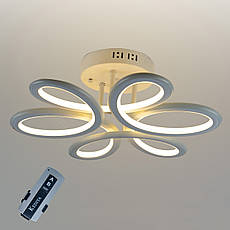 Стельова LED люстра, світлодіодний світильник Sunlight білий 097/124W YT, фото 4