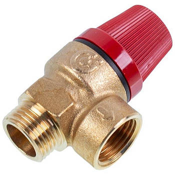 Запобіжний клапан Caleffi 3 bar 1/2'' НВ для електричного котла 312430