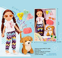 Лялька Kimi 32см, плюшевий улюбленець, аксесуари LS1303