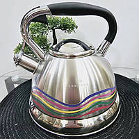 Чайник із неіржавкої сталі зі свистком 3 л Edenberg EB-1902 Чайник для індукційної плити Чайник газовий
