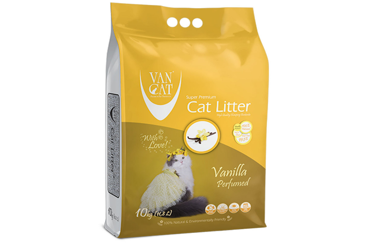 Бентонітовий наповнювач для котів Van Cat Vanilla (0.6-2.25 мм) Ван Кет Аромат Ваніль 10 кг (114474), фото 1