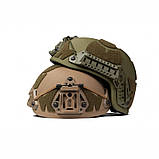 Шолом FAST Sestan-Busch Helmet Coyote Із захистом NIJ IIIA та системою WENDY M-(55-57 см) + кавер на шолом, фото 6