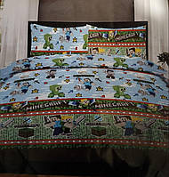 Комплект постельного белья Бязь Голд "Майнкрафт" в детскую кроватку колыбель110*150 см