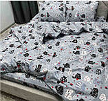 Комплект постільної білизни Бязь Голд "Кішечки" у дитяче ліжечко колискою110*150 см, фото 2