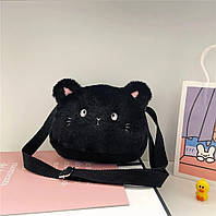 Сумочки для маленьких дівчаток Маленькі сумки Сумка на плече М яка плюшева сумка Кіт-мультфільм