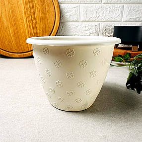 Візерунковий квітковий вазон 21*16,5 3,2л Біла Роза, Верона Алеана, фото 2