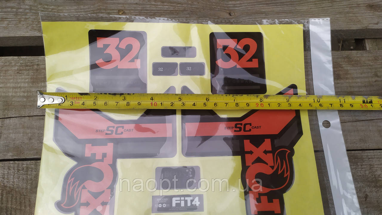 Наклейки на велосипед, 2 стикери, червоні, наклейки FOX, наклейки, фото 1