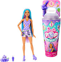 Лялька Barbie Pop Reveal із серії Fruit, тема Grape Fizz з 8 сюрпризами, включаючи тварин і аксесуари, HNW44
