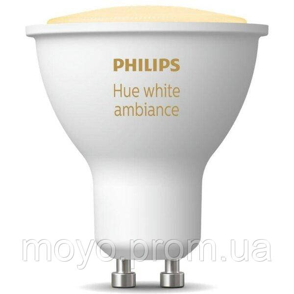 Лампа розумна Philips Hue GU10, 5W (50 Вт), 2200 K-6500 K (929001953309)