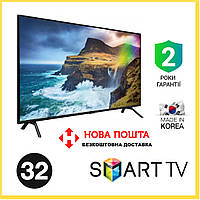 Телевізор 32" Samsung 4K Smart TV, HDMI, ULTRA HD, LED Самсунг Смартт 32 дюйми з Т2 приставкою вбудованою