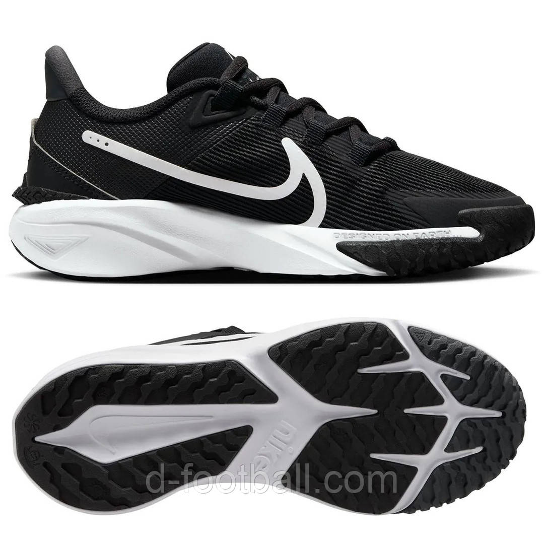 Кросівки дитячі Nike Star Runner 4 Nn (Gs) DX7615-001, Чорний, Розмір (EU) — 37.5