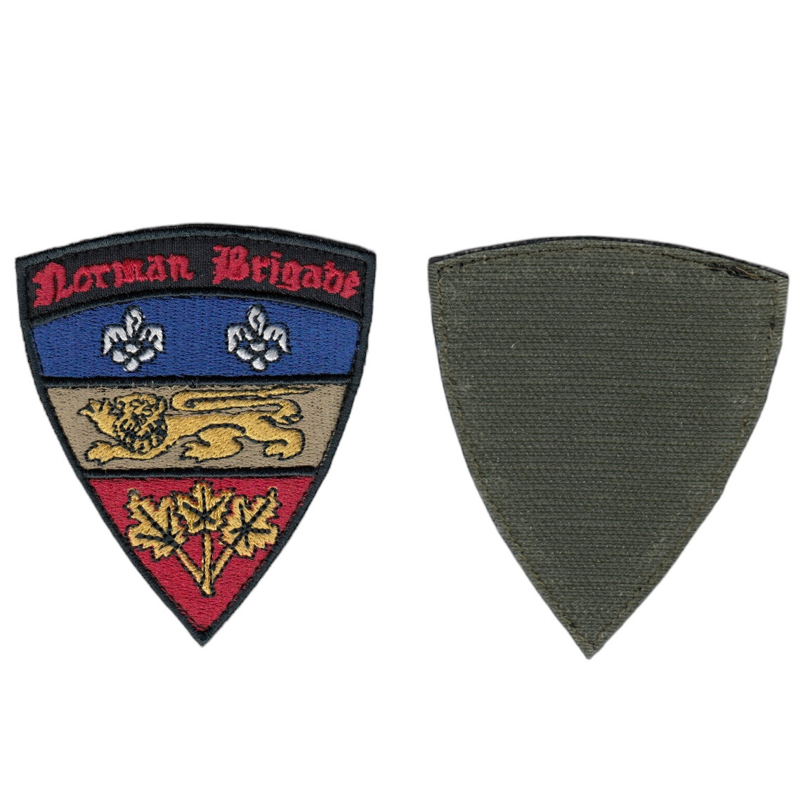 Шеврон військовий / армійський, NORMAN BRIGADE, на липучці, на чорному, ЗСУ. 8см * 9см