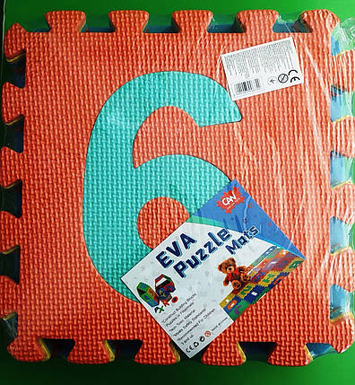 Гра клімок пазлі фомові EVA (0635) Цифри, 10 дітей, фото 1