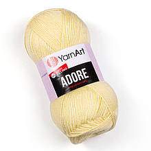 Пряжа акрилова YarnArt Adore AntiPilling (ЯрнАрт Адор Антіпіллінг), Світло-жовтий №356, 100гр., 280м