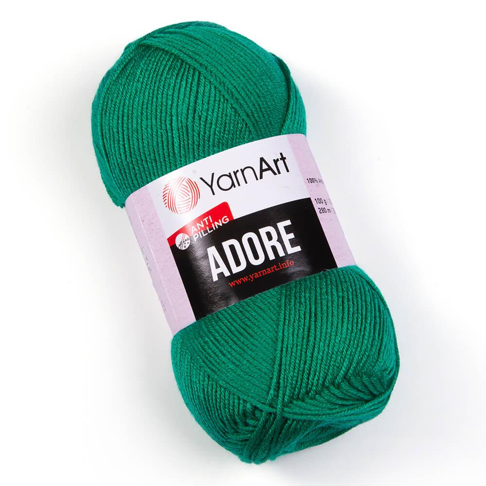 Пряжа акрилова YarnArt Adore AntiPilling (ЯрнАрт Адор Антіпіллінг), Малахіт №370, 100гр., 280м.