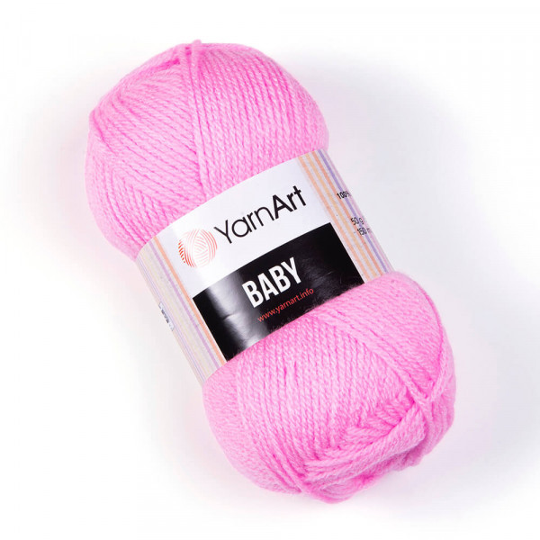 Пряжа акрилова YarnArt Baby, Яскраво-рожевий №10119,  (Ярнарт Бебі) 50гр., 150м. нитки для в'язання