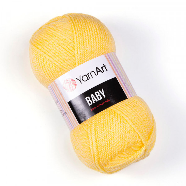 Пряжа акрилова YarnArt Baby, Жовтий №315, (Ярнарт Бебі) 50гр., 150м. нитки для в'язання