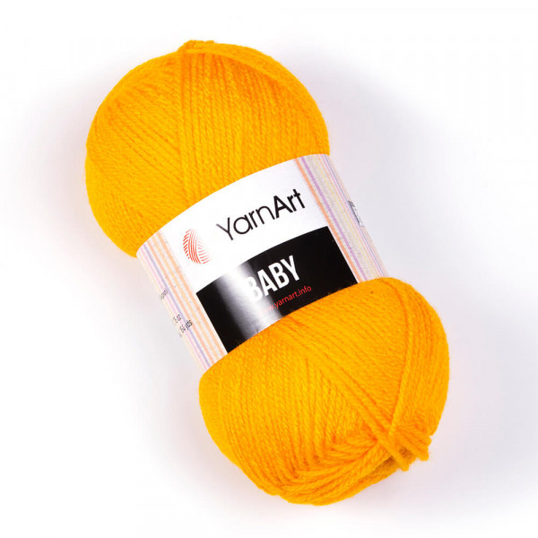 Пряжа акрилова YarnArt Baby, Жовток №586, (Ярнарт Бебі) 50гр., 150м. нитки для в'язання