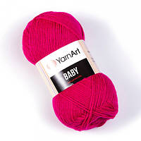 Пряжа акриловая YarnArt Baby, Малинка №8041, (Ярнарт Бебі) 50гр., 150м. нитки для вязания