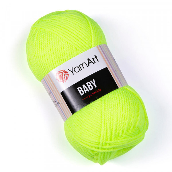 Пряжа акрилова YarnArt Baby, Лайм №8232, (Ярнарт Бебі) 50гр., 150м. нитки для в'язання
