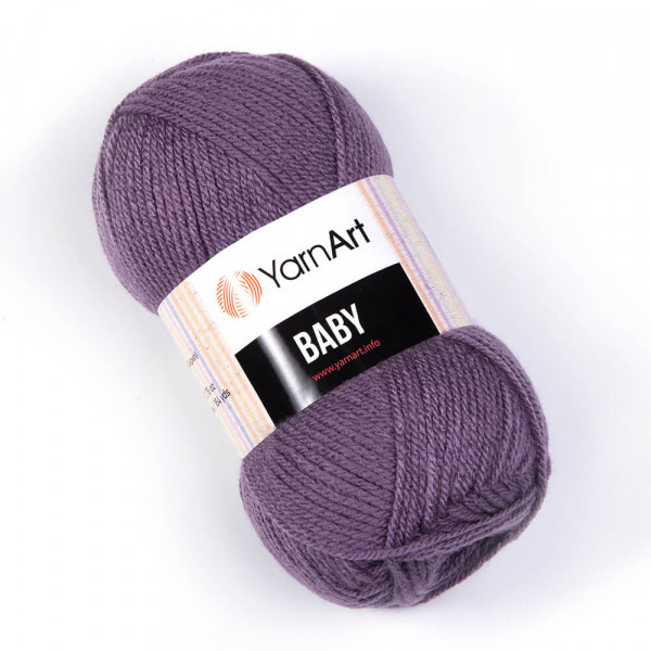Пряжа акрилова YarnArt Baby, Темний бузок №852, (Ярнарт Бебі) 50гр., 150м. нитки для в'язання