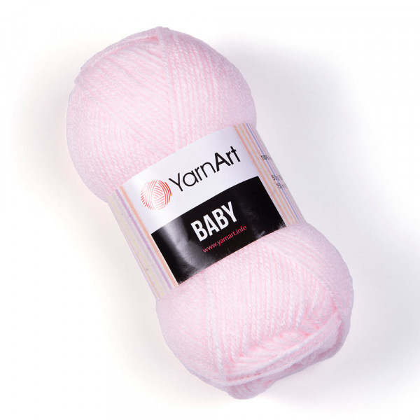 Пряжа акрилова YarnArt Baby, Ніжно-рожевий №853, (Ярнарт Бебі) 50гр., 150м. нитки для в'язання