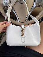 Жіноча сумка YSL Hobo white ЮСЛ біла Ів Сен Лоран