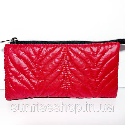Жіноча стьобанна косметичка- гаманець три вітділи, фото 1