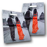 Пакет поліетиленовий із прорізною ручкою з малюнком розмір 30х40 "Побачення" ХВГ 25 шт/уп., фото 3