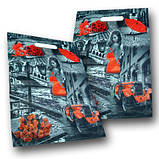 Пакет поліетиленовий із прорізною ручкою з малюнком розмір 30х40 "Побачення" ХВГ 25 шт/уп., фото 4