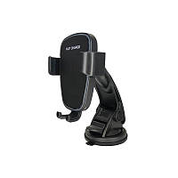 Holder (автотримач) JPD-Q71T  механічний з бездротовою зарядкою (кріплення на скло або панель)