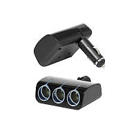 Автомобільний розгалужувач Olesson 1520 3 гнізда прикурювача (12V/24V)