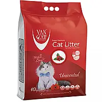 Бентонитовый наполнитель для котов Van Cat Unscented комкующийся 0.5-2.25 мм Натурал без запаха 10кг (4473)