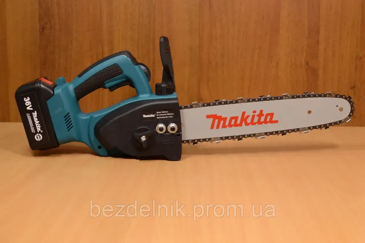 Аккумуляторная цепная пила MAKITA З6В 6А DUC 122 Z, электропила с двумя аккумуляторами - фото 1 - id-p2028737637