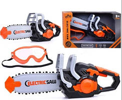Набір інструментів 778-2 Бензопила на батарейках, звук, окуляри, 2 предмети, у коробці 34х21х9 см