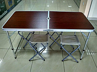 Алюминиевый раскладной стол для пикника, комплект стол и стулья для пикника, складной стол 4 стула в комплекте