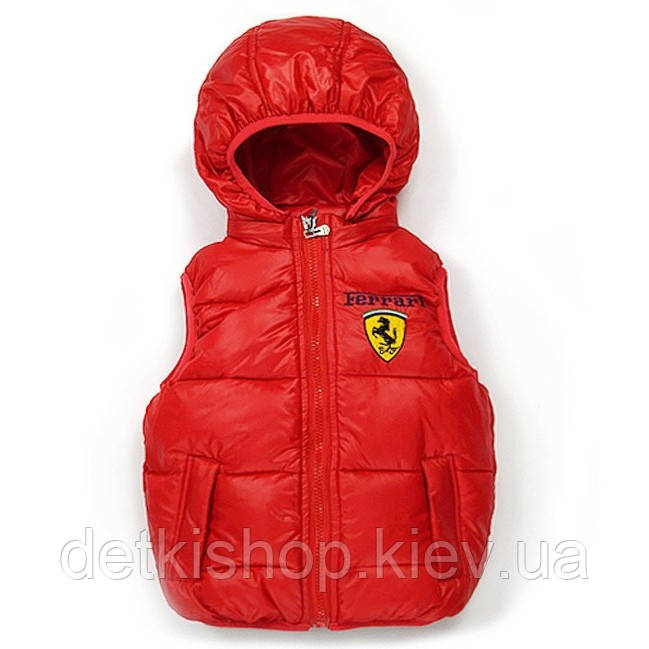 Жилетка з капюшоном Ferrari (червоний)