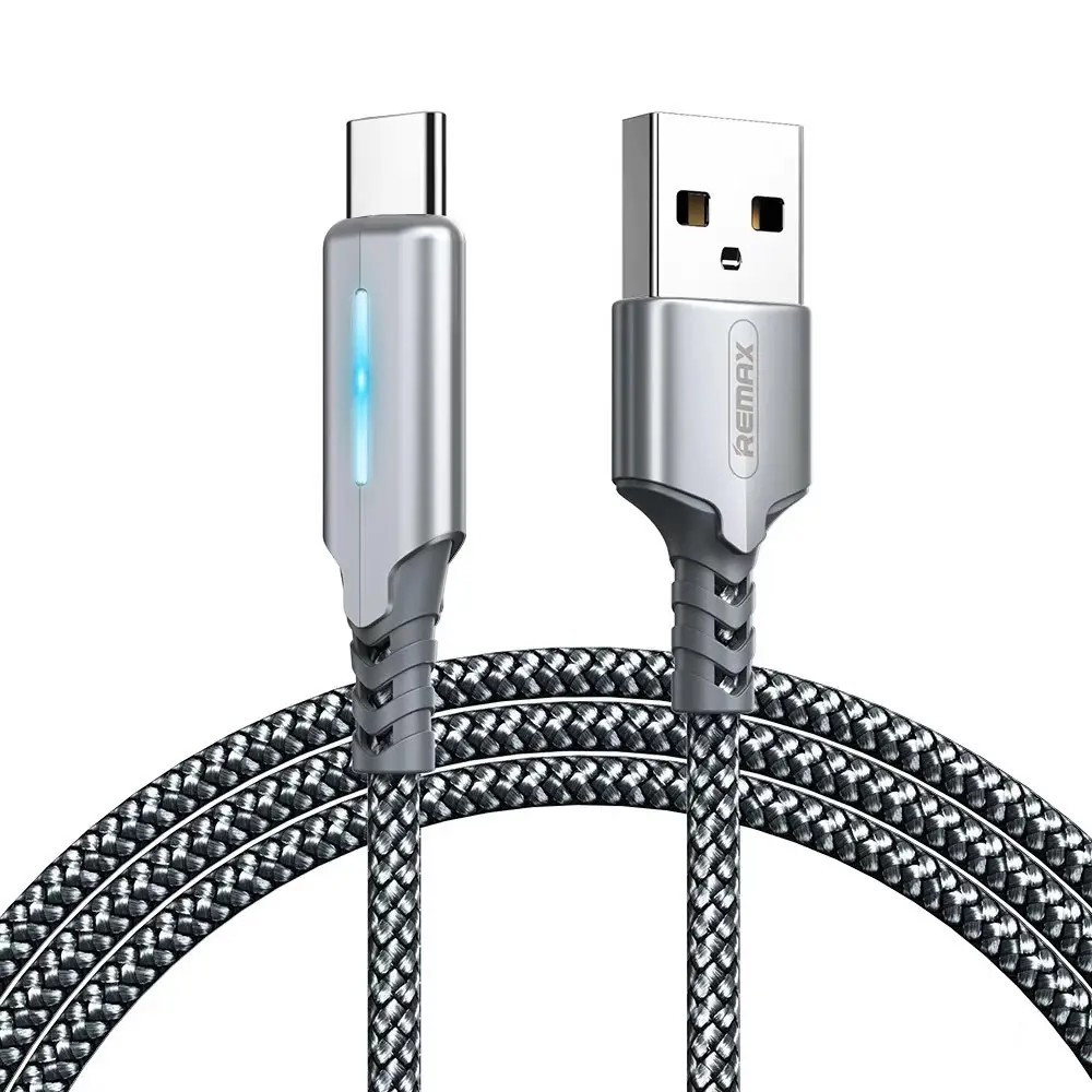 Кабель Remax RC-123a Gonyu USB — USB Type-C (M/M), 2.4 A, 1 м, Silver (6972174151915)