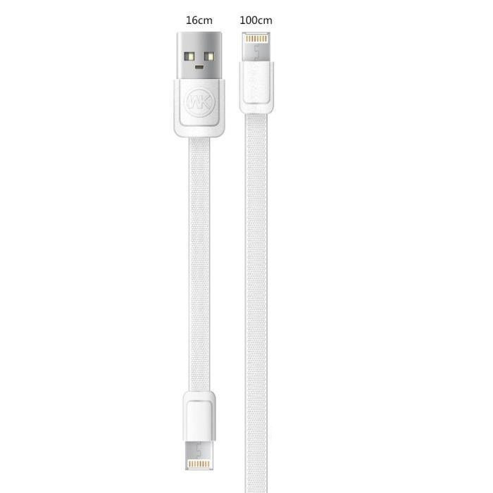 Кабель WK WDC-009 M&S USB — Lightning + micro USB (M/M), 1 м, White (2000700000063)
