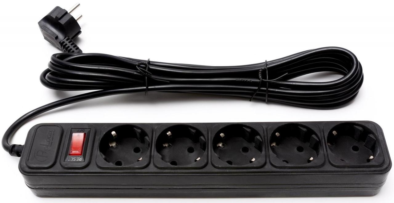 Мережевий фільтр ProLogix 5 розеток / 4.5m Black (PRS-050P5-45B), фото 1